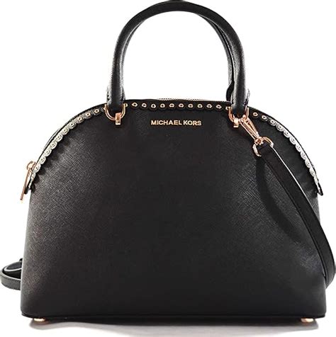 michael kors scalloped edge purse|Emmy Large Saffiano Leather Dome Satchel .